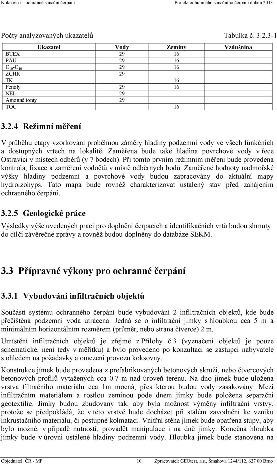 Zaměřené hodnoty nadmořské výšky hladiny podzemní a povrchové vody budou zapracovány do aktuální mapy hydroizohyps.