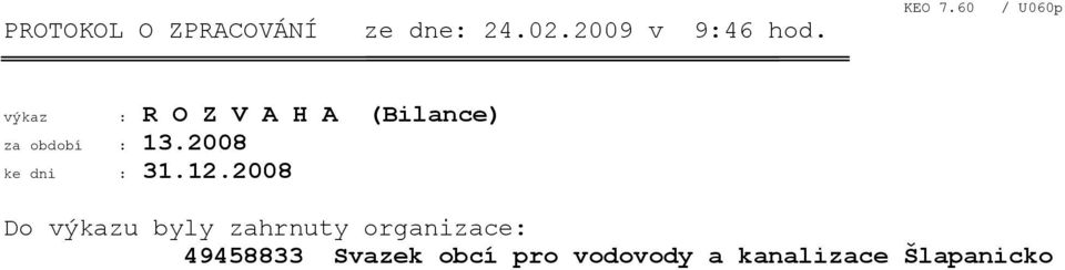 2008 ke dni : 31.12.