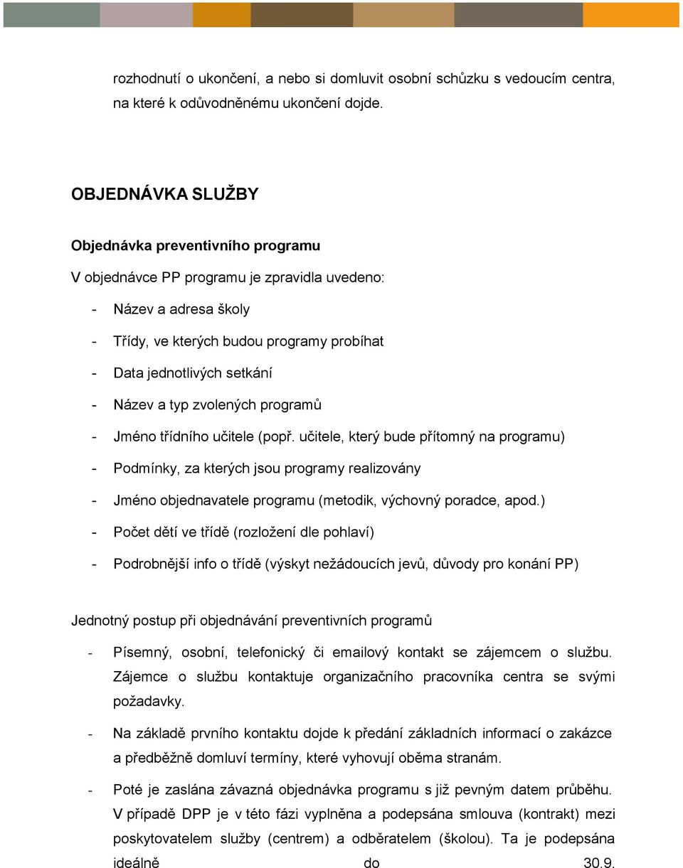 Název a typ zvolených programů - Jméno třídního učitele (popř.