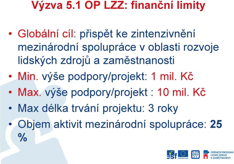 mezinárodní spolupráce v oblasti rozvoje lidských zdrojů a zaměstnanosti