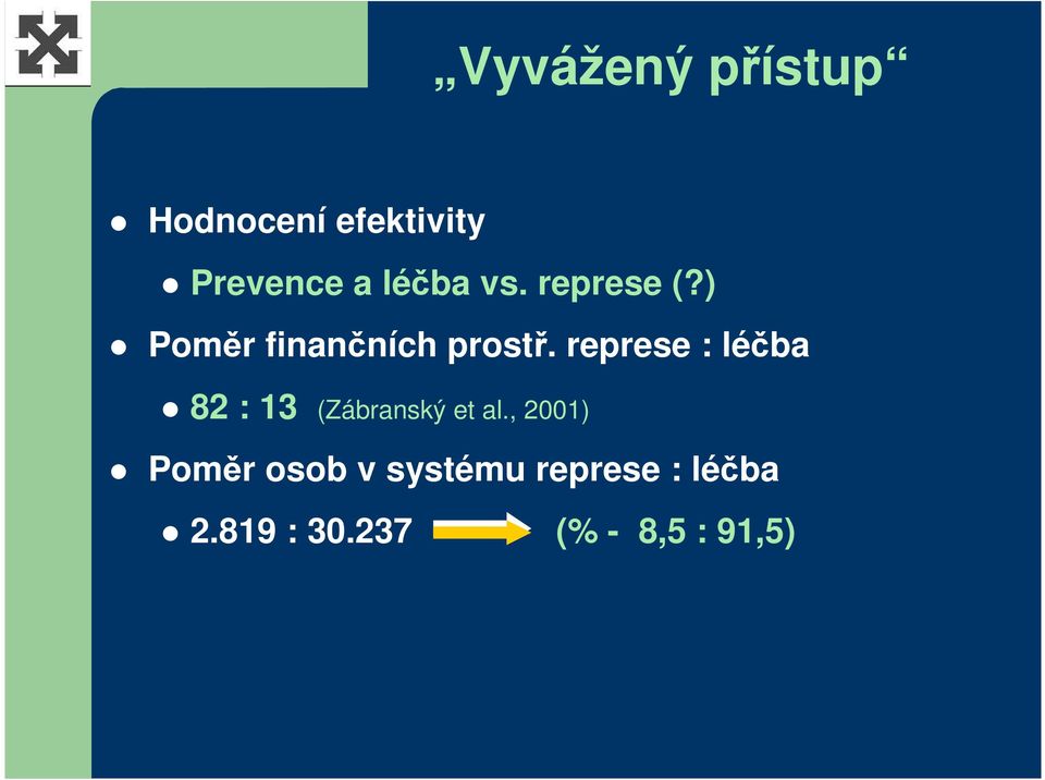 represe : léčba 82 : 13 (Zábranský et al.