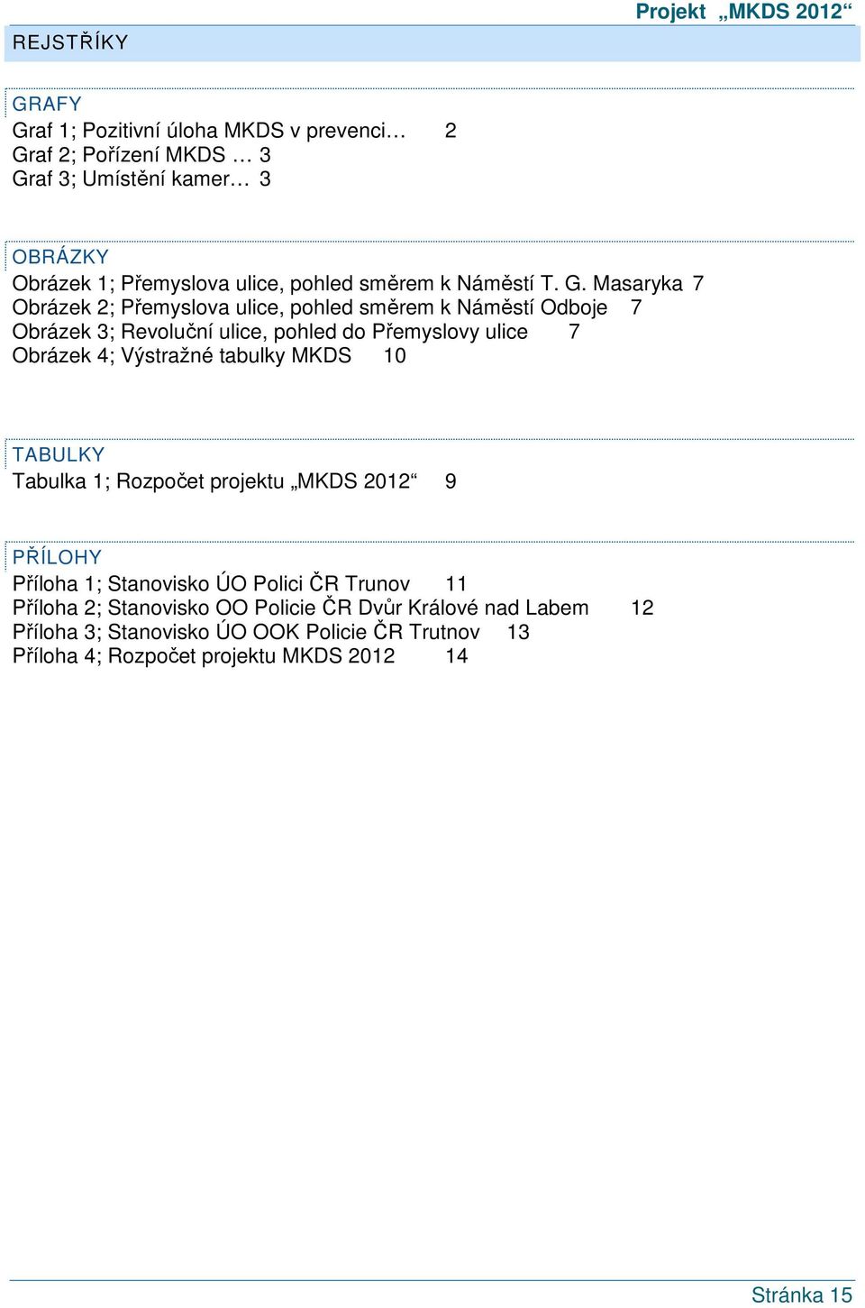 Masaryka 7 Obrázek 2; Přemyslova ulice, pohled směrem k Náměstí Odboje 7 Obrázek 3; Revoluční ulice, pohled do Přemyslovy ulice 7 Obrázek 4; Výstražné