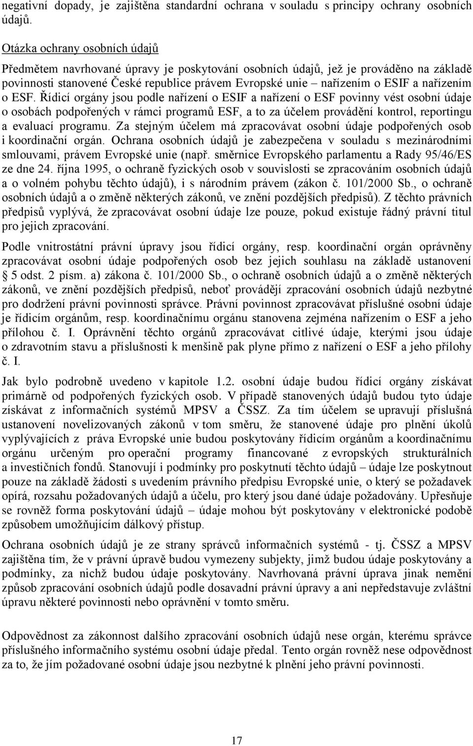 nařízením o ESF.