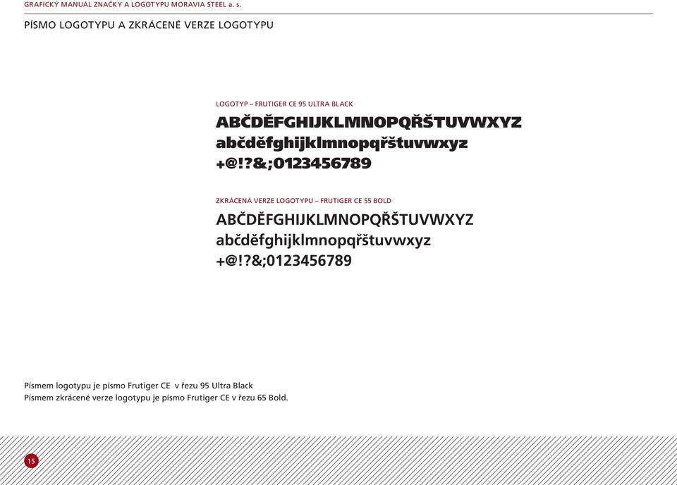 ?&;0123456789 zkrácená verze logotypu FRUTIGER CE 55 bold ?