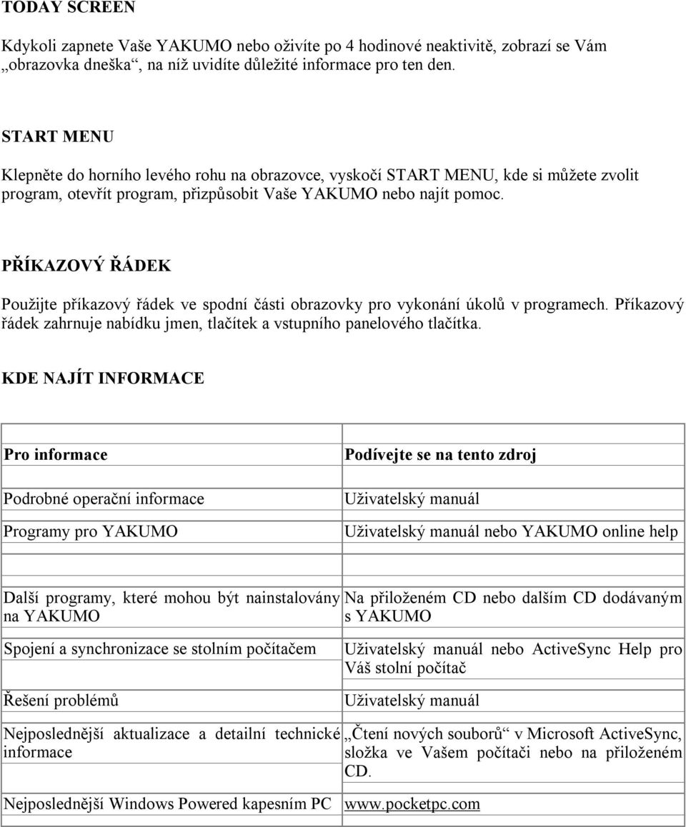 PŘÍKAZOVÝ ŘÁDEK Použijte příkazový řádek ve spodní části obrazovky pro vykonání úkolů v programech. Příkazový řádek zahrnuje nabídku jmen, tlačítek a vstupního panelového tlačítka.