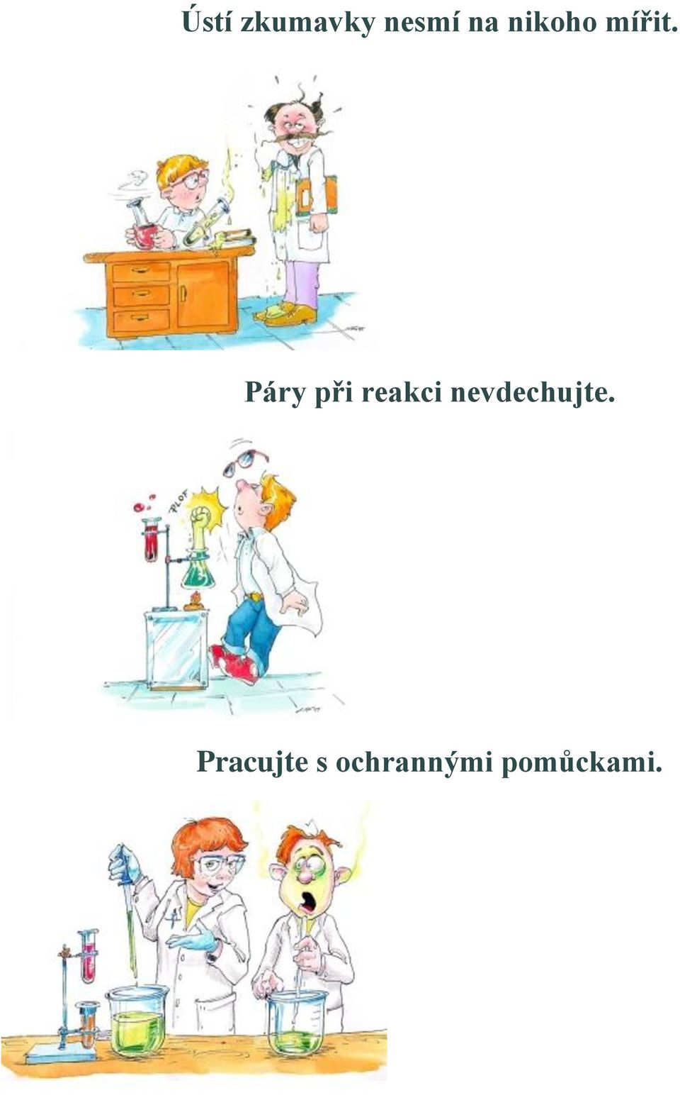 Páry při reakci