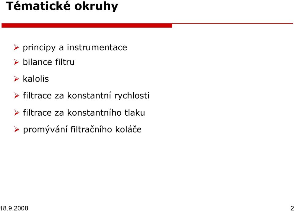 konstantní rychlosti filtrace za