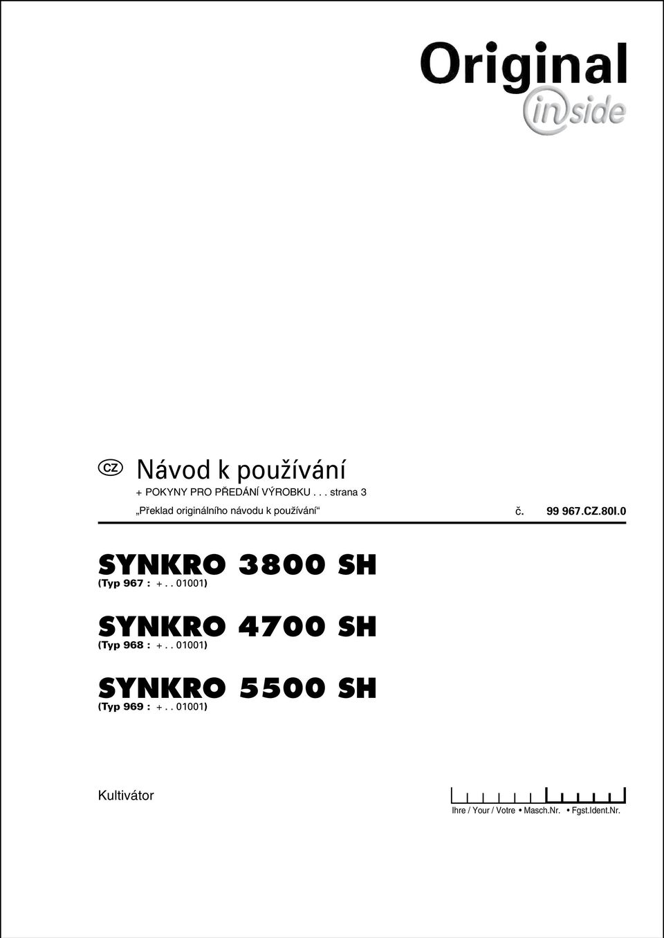 . 01001) SYNKRO 5500 SH (Typ 969 : +.