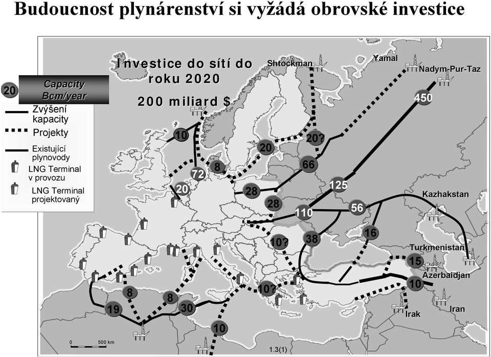 Existující plynovody LNG Terminal v provozu 20 72 66 8 20 LNG Terminal projektovaný 20?