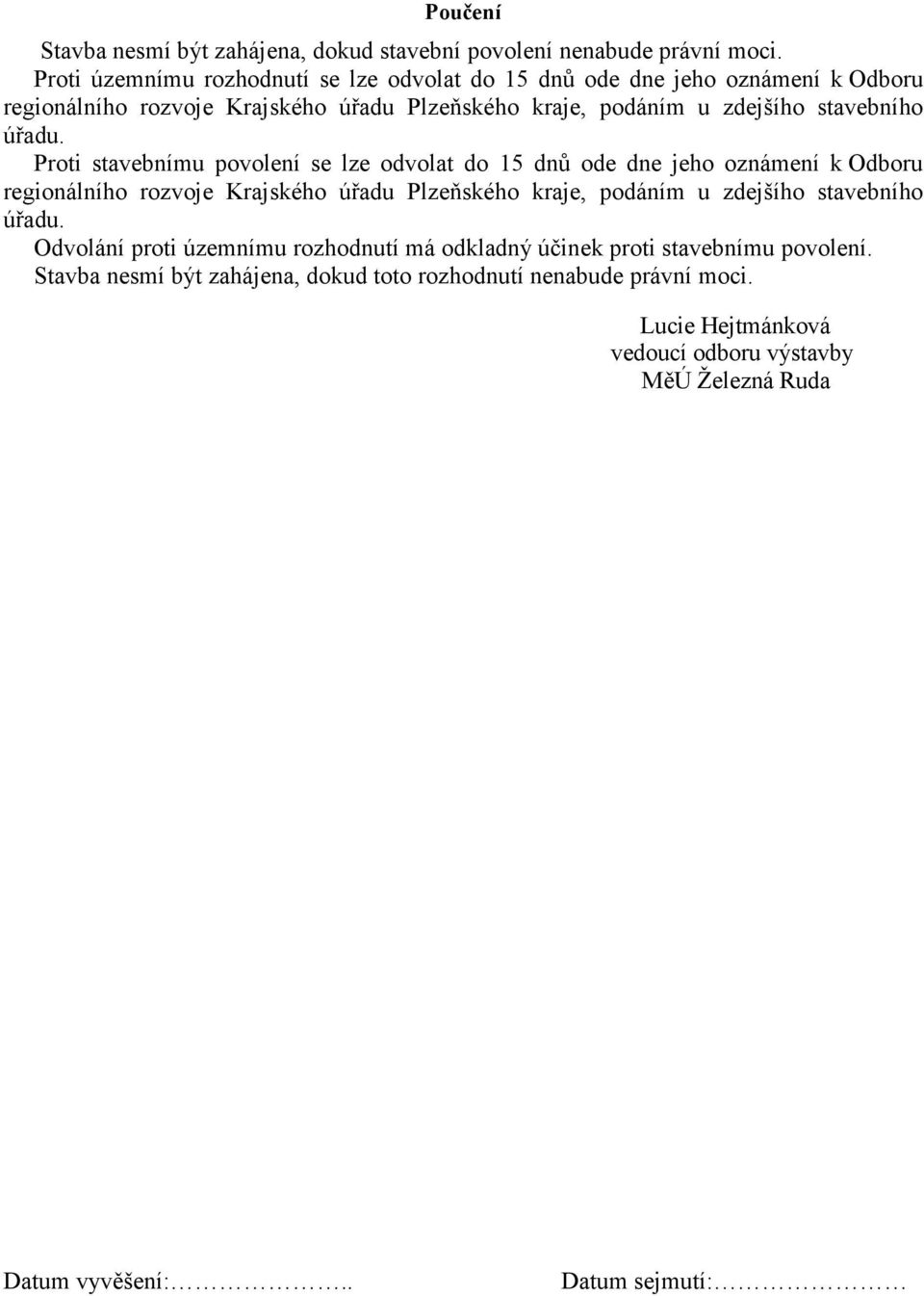 úřadu.