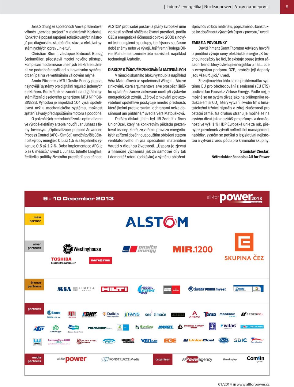 Christian Storm, zástupce Babcock Borsig Steinmüller, představil model nového přístupu komplexní modernizace uhelných elektráren.