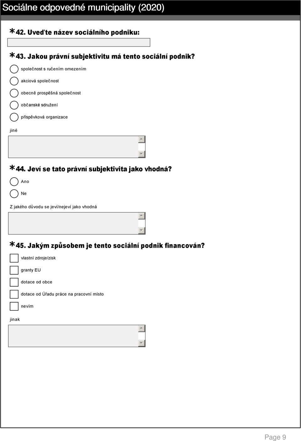 organizace 44. Jeví se tato právní subjektivita jako vhodná? Z jakého důvodu se jeví/nejeví jako vhodná 4.