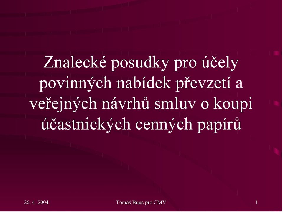 smluv o koupi účastnických cenných