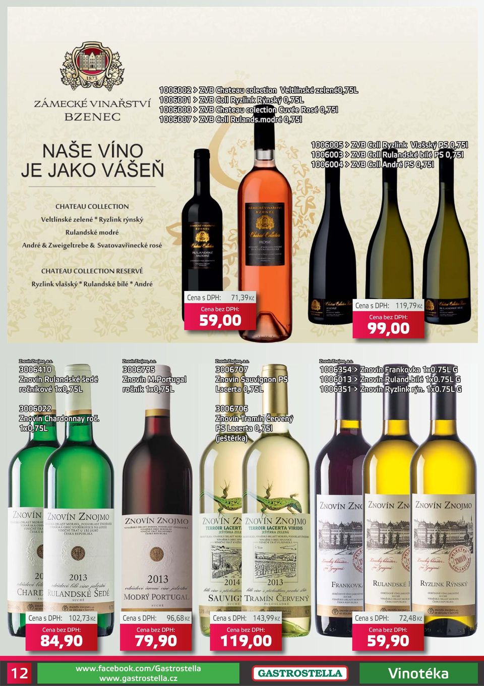 s. 3006795 Znovín M.Portugal ročník 1x0,75L Znovín Znojmo, a.s. 3006707 Znovín Sauvignon PS Lacerta 0,75L Znovín Znojmo, a.s. 1006354 > Znovín Frankovka 1x0.75L G 1006013 > Znovín Ruland.bílé 1x0.