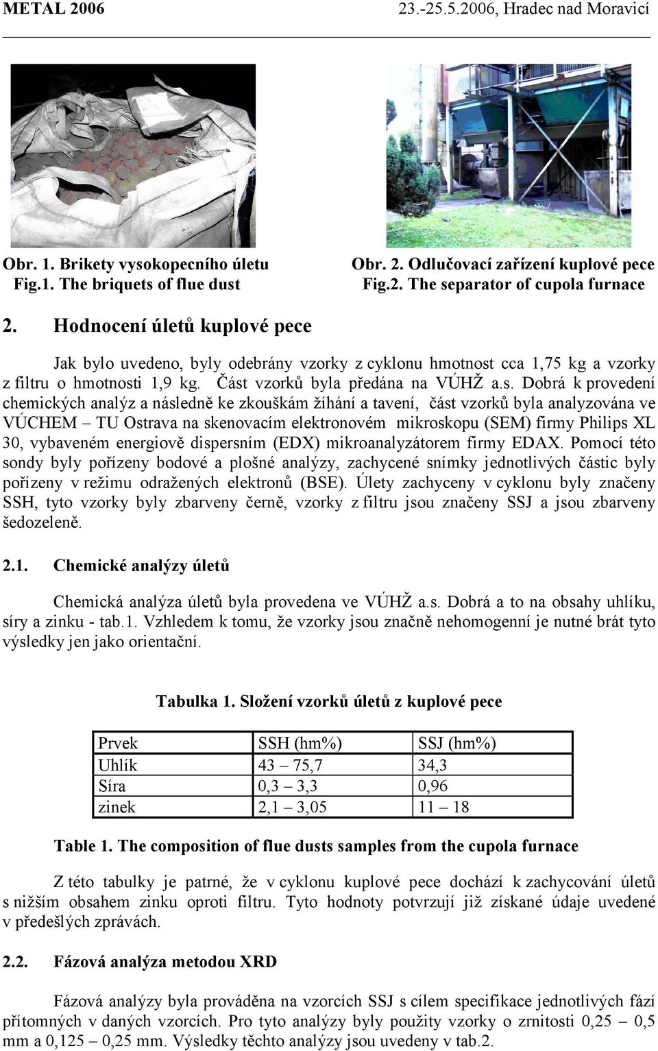 cca 1,75 kg a vzorky z filtru o hmotnost