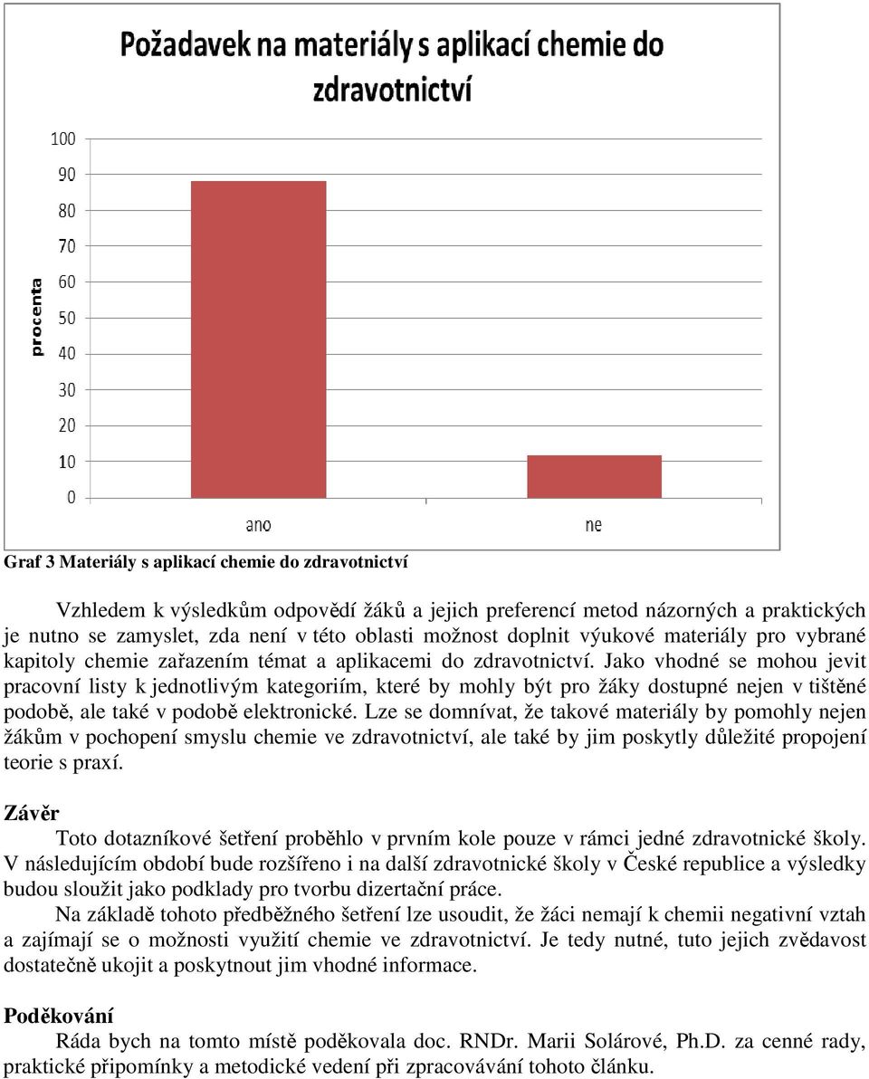 Jako vhodné se mohou jevit pracovní listy k jednotlivým kategoriím, které by mohly být pro žáky dostupné nejen v tištěné podobě, ale také v podobě elektronické.