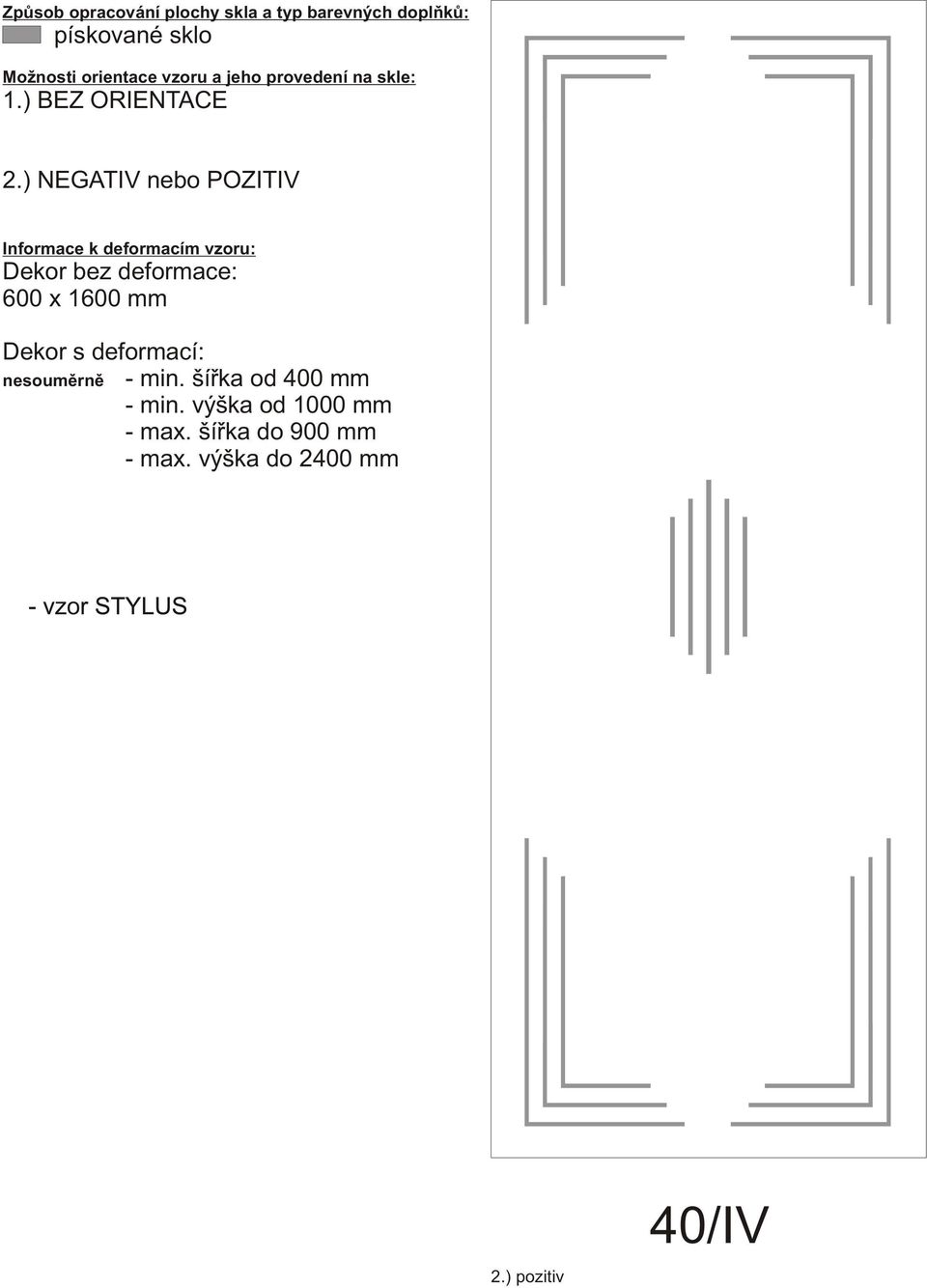 x 1600 mm nesouměrně - min.