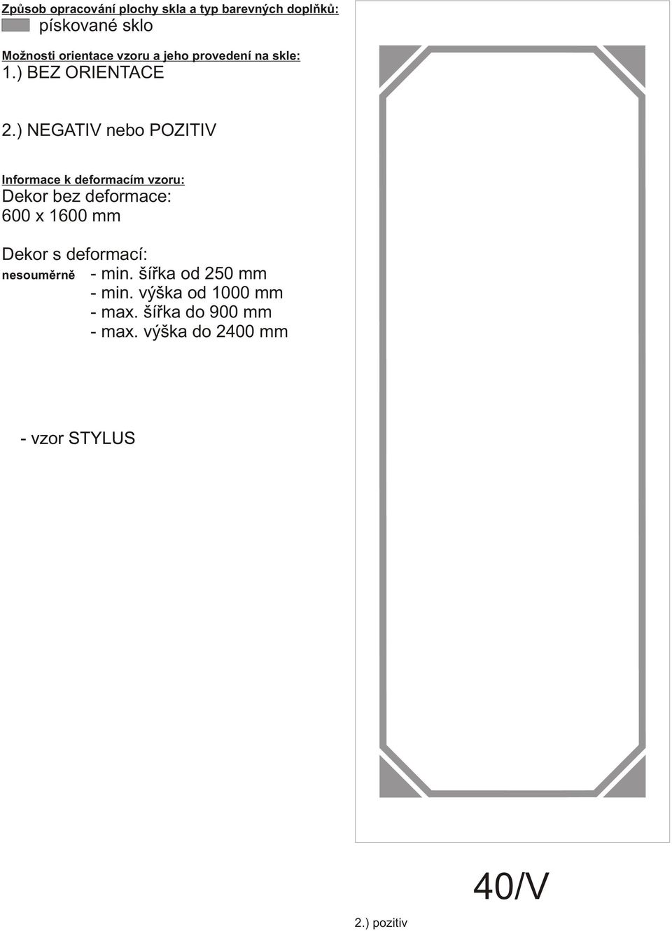 x 1600 mm nesouměrně - min.