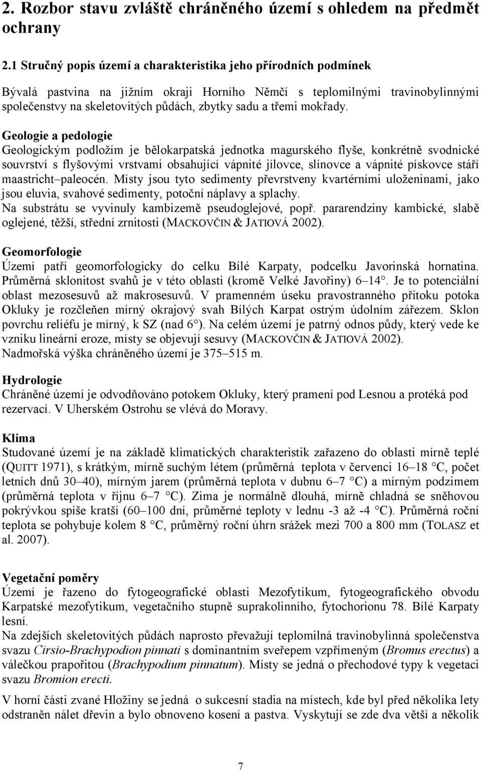 mokřady.