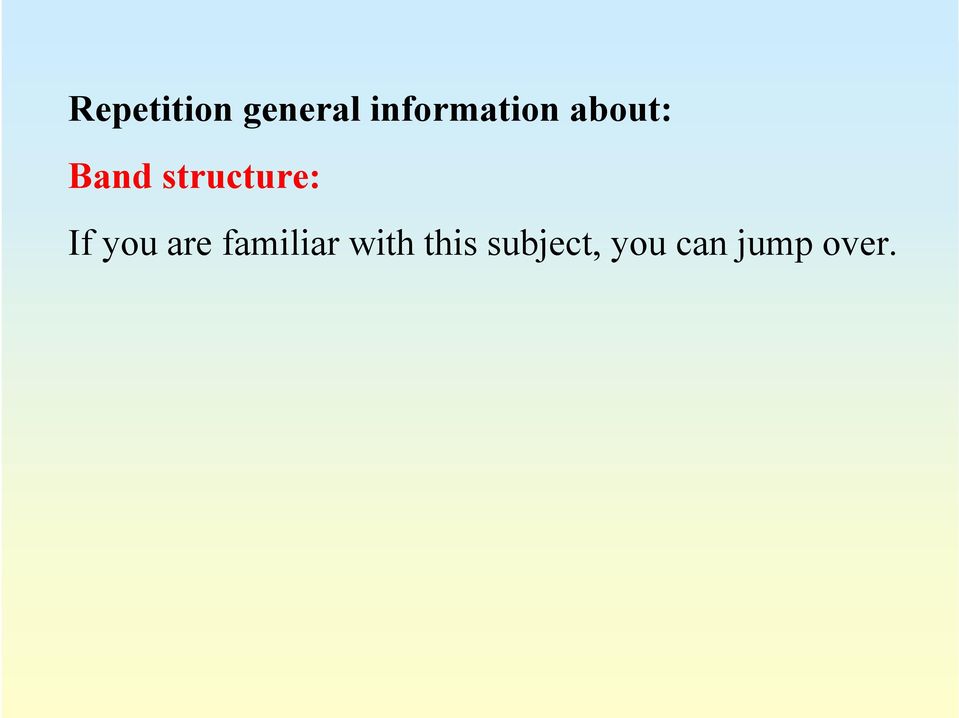 structure: If you are