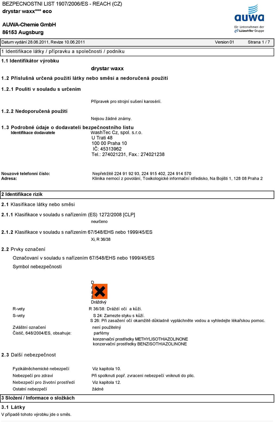 s.r.o. U Trati 48 100 00 Praha 10 IČ: 45313962 Tel.: 274021231, Fax.