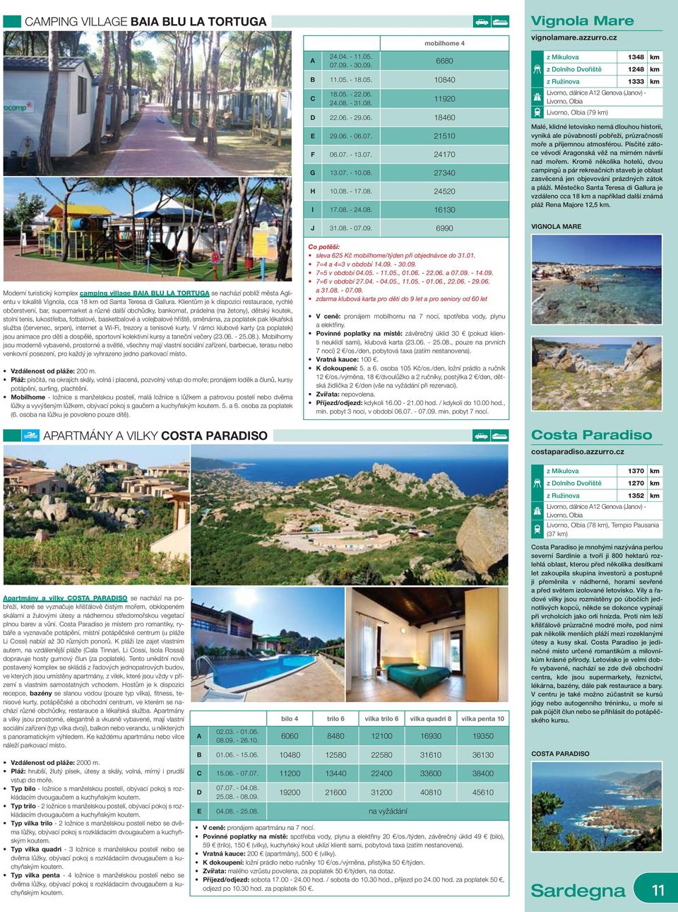 cz z olního vořiště 1348 km 1248 km 1333 km Livorno, dálnice 12 Genova (Janov) - (79 km) Malé, klidné letovisko nemá dlouhou historii, vyniká ale půvabností pobřeží, průzračností moře a příjemnou