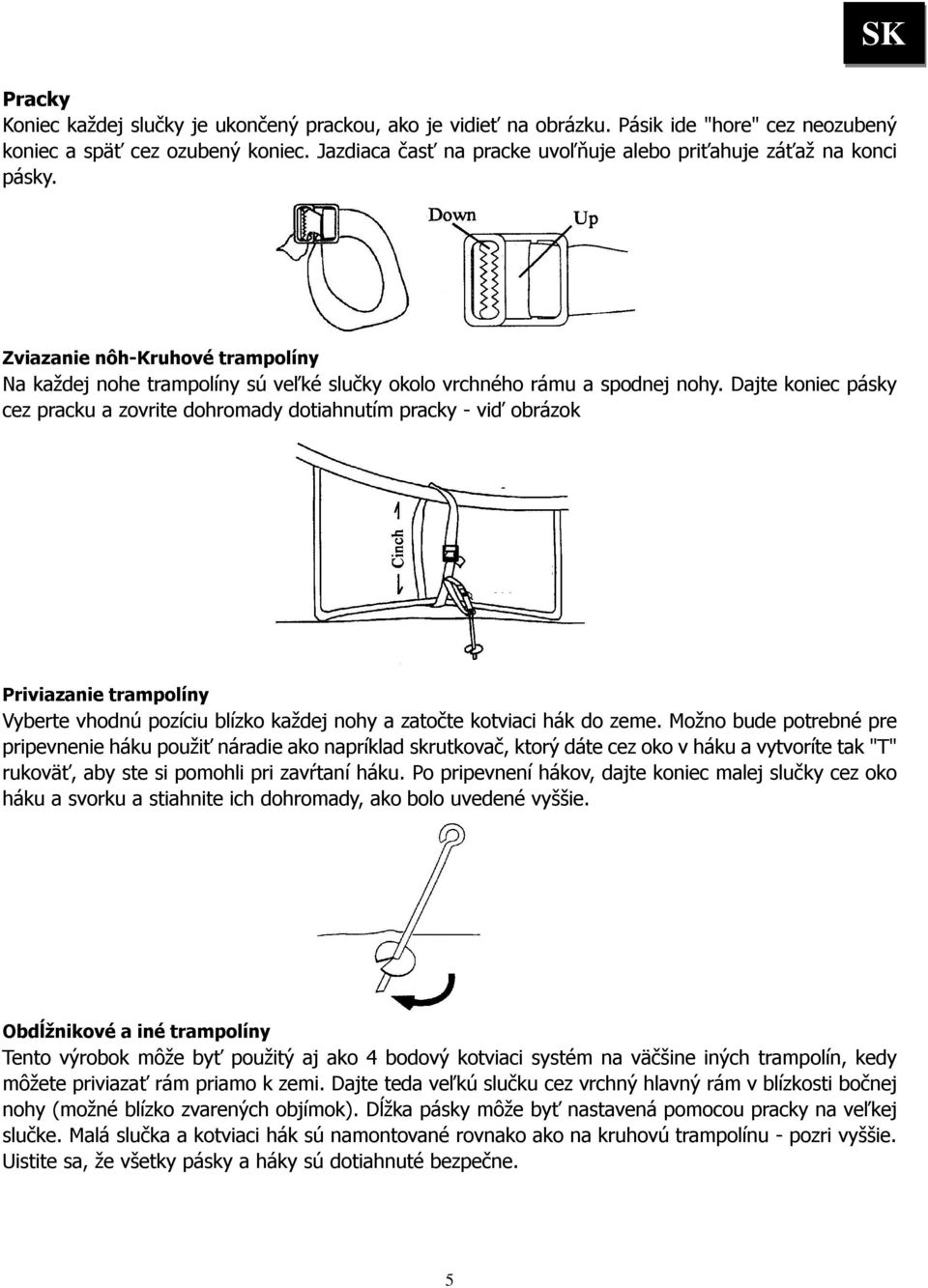 Návod na použití Souprava na ukotvení trampolíny - PDF Free Download
