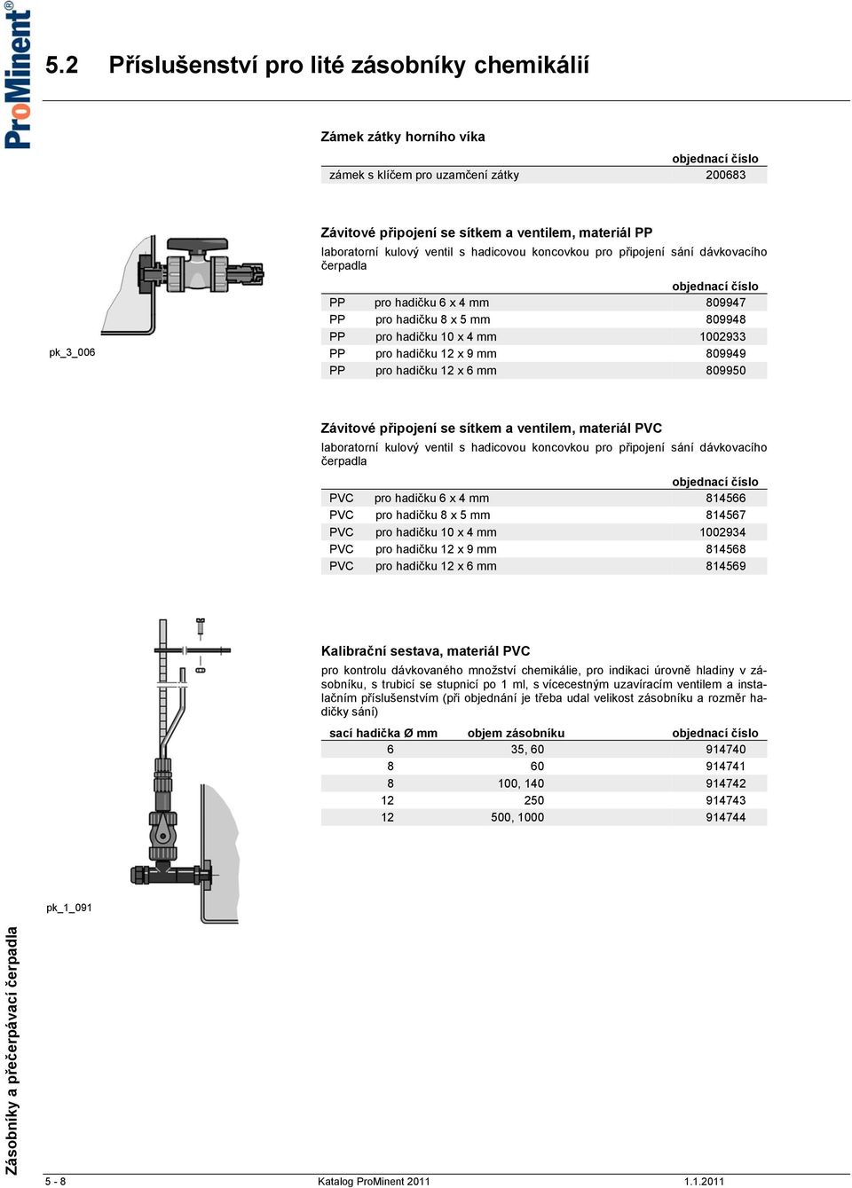 pro hadičku 12 x 6 mm 809950 Závitové připojení se sítkem a ventilem, materiál PVC laboratorní kulový ventil s hadicovou koncovkou pro připojení sání dávkovacího čerpadla PVC pro hadičku 6 x 4 mm