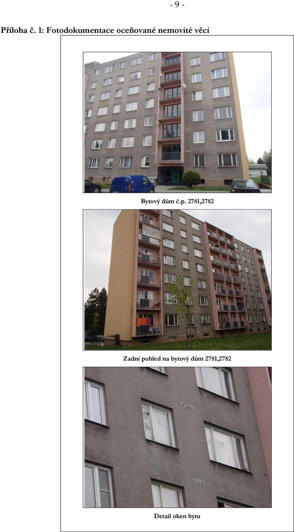 nemovité věci Bytový dům č.p.