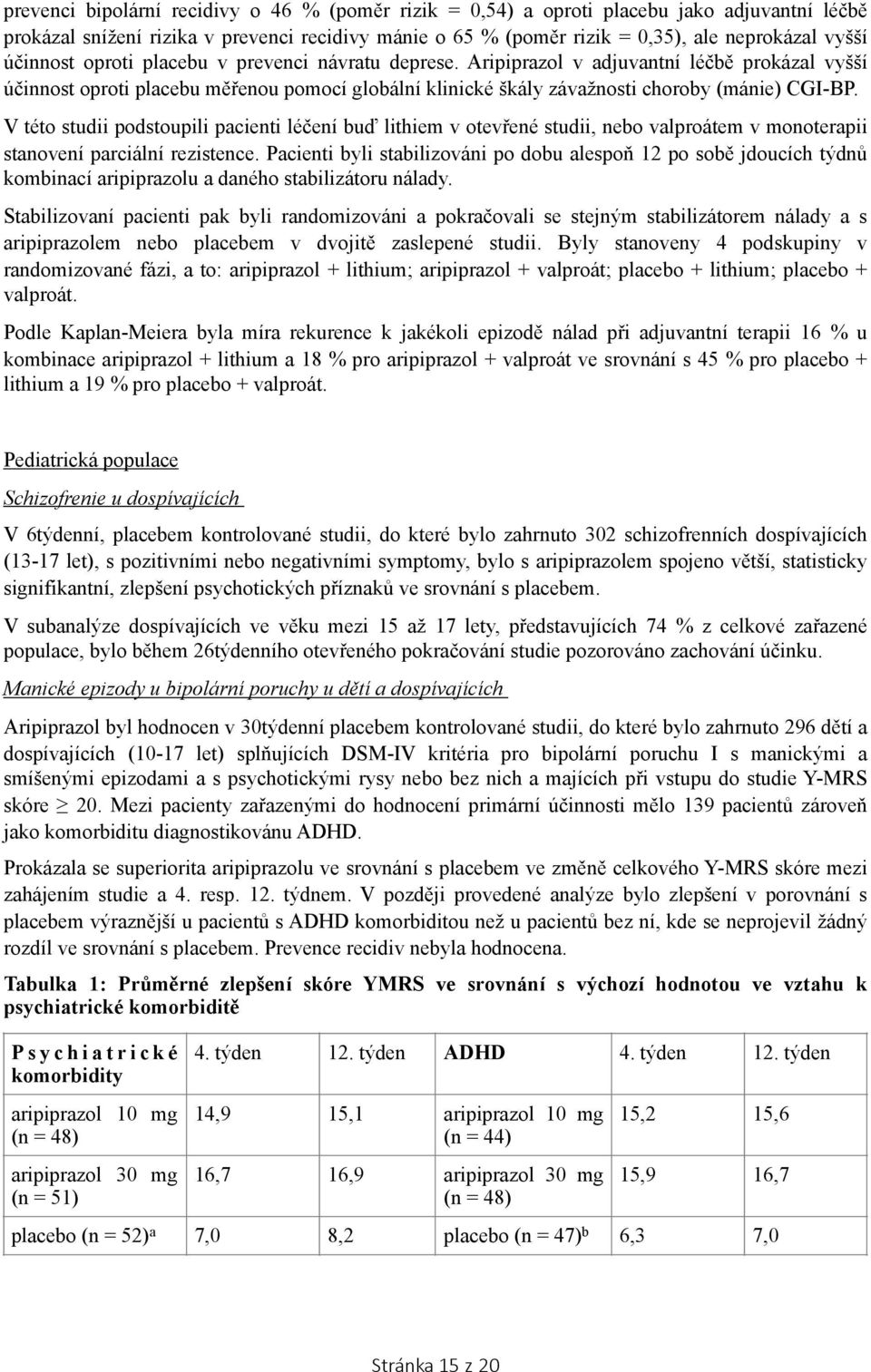 V této studii podstoupili pacienti léčení buď lithiem v otevřené studii, nebo valproátem v monoterapii stanovení parciální rezistence.