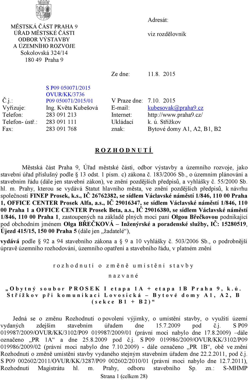 : 283 091 111 Ukládací k. ú.