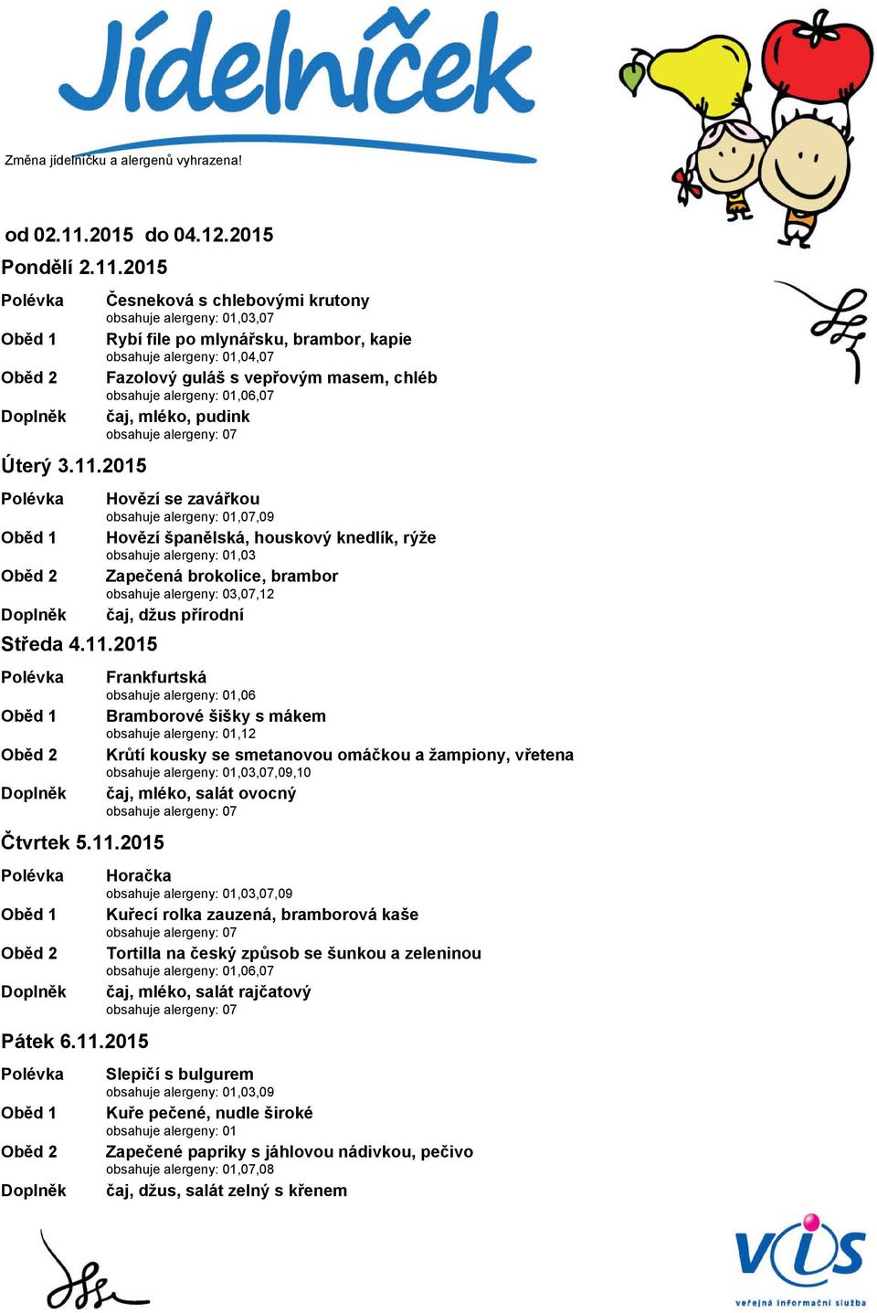 2015 Středa 4.11.