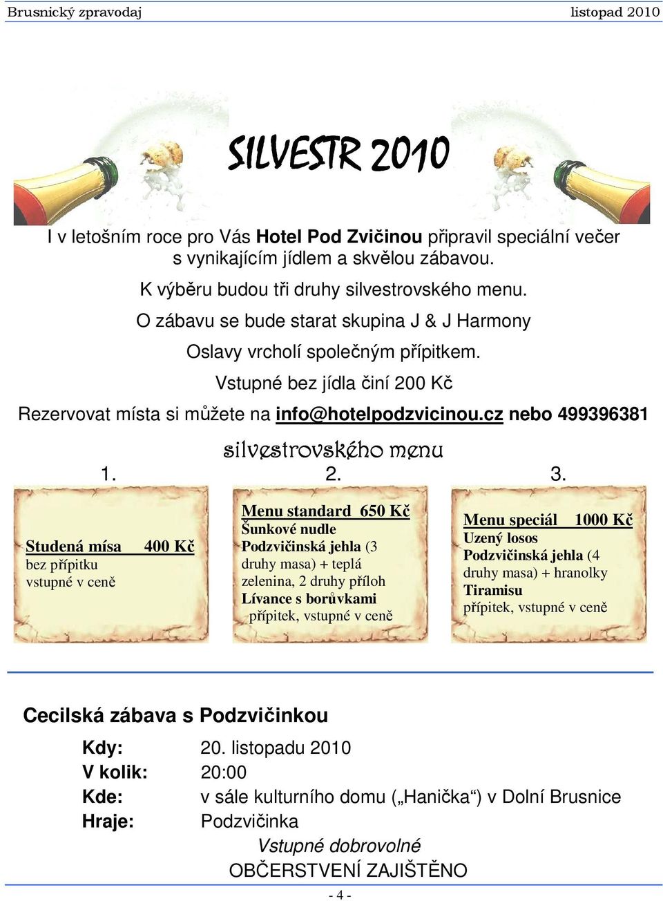 cz nebo 499396381 silvestrovského menu 1. 2. 3.