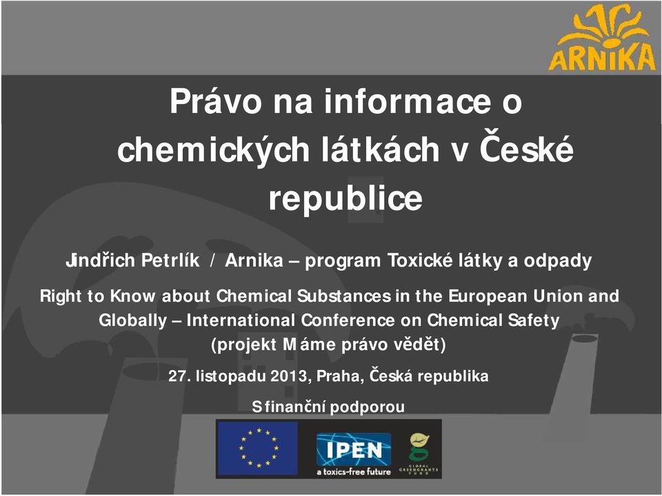 the European Union and Globally International Conference on Chemical Safety