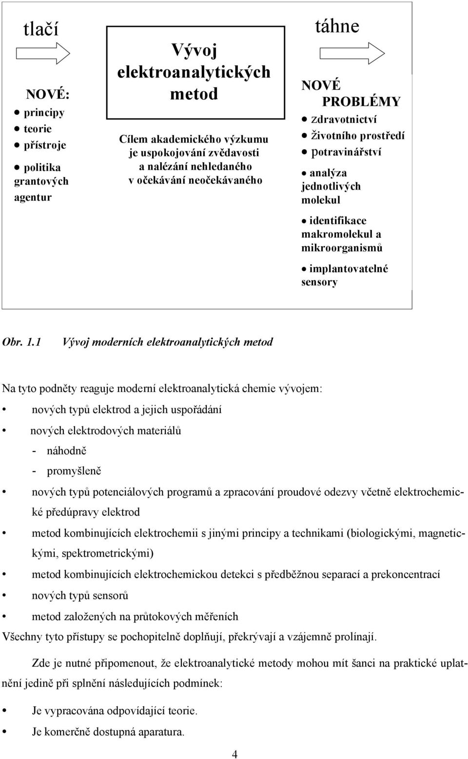 1 Vývoj moderních elektroanalytických metod Na tyto podněty reaguje moderní elektroanalytická chemie vývojem: nových typů elektrod a jejich uspořádání nových elektrodových materiálů - náhodně -