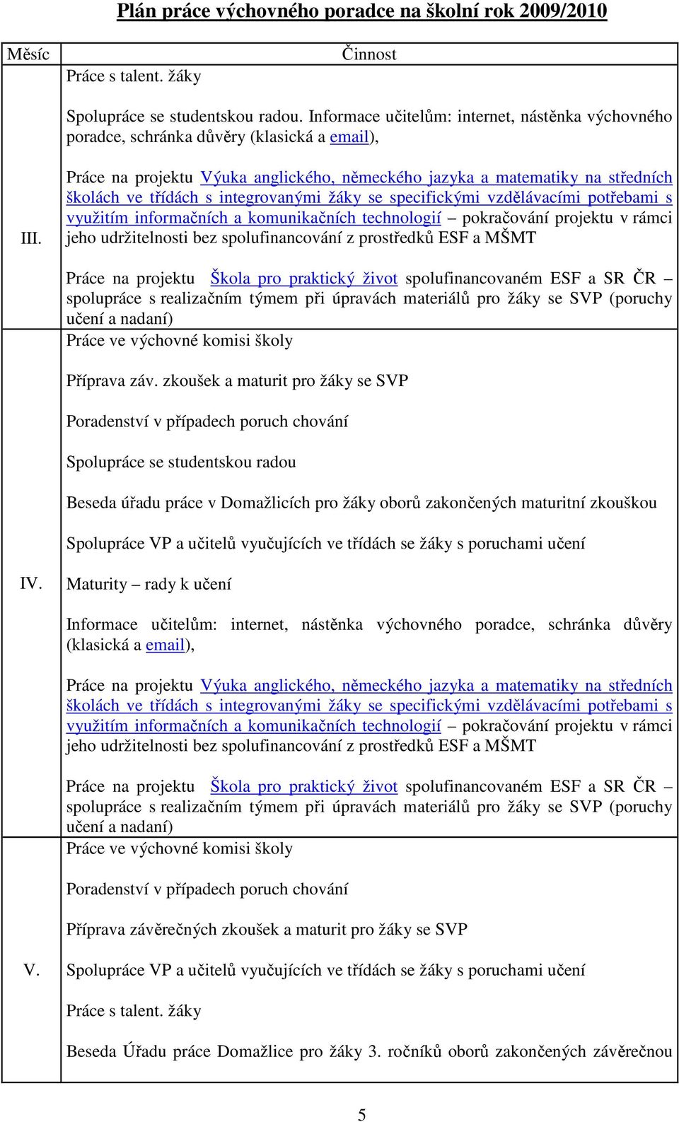 zkoušek a maturit pro žáky se SVP Beseda úřadu práce v Domažlicích pro žáky oborů zakončených maturitní