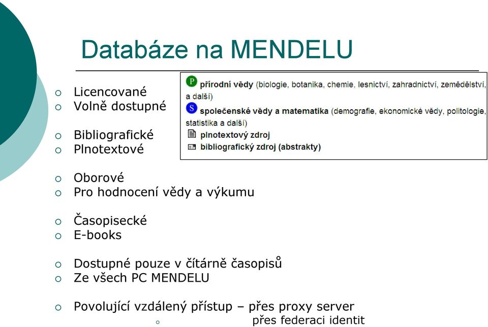 E-books Dostupné pouze v čítárně časopisů Ze všech PC MENDELU