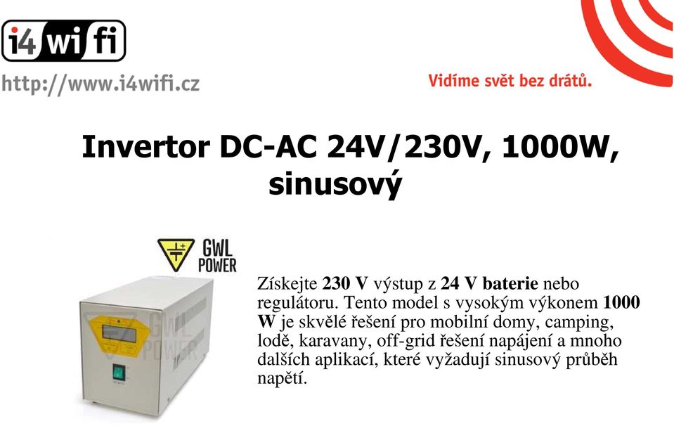 Tento model s vysokým výkonem 1000 W je skvělé řešení pro mobilní