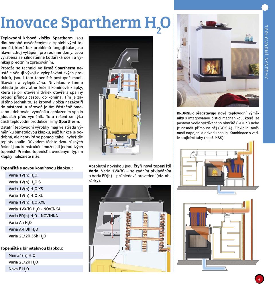 Protože se technici ve firmě Spartherm neustále věnují vývoji a vylepšování svých produktů, jsou i tato topeniště postupně modifikována a vylepšována.