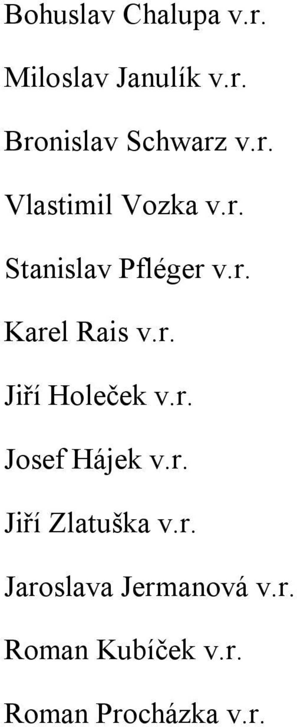 r. Josef Hájek v.r. Jiří Zlatuška v.r. Jaroslava Jermanová v.