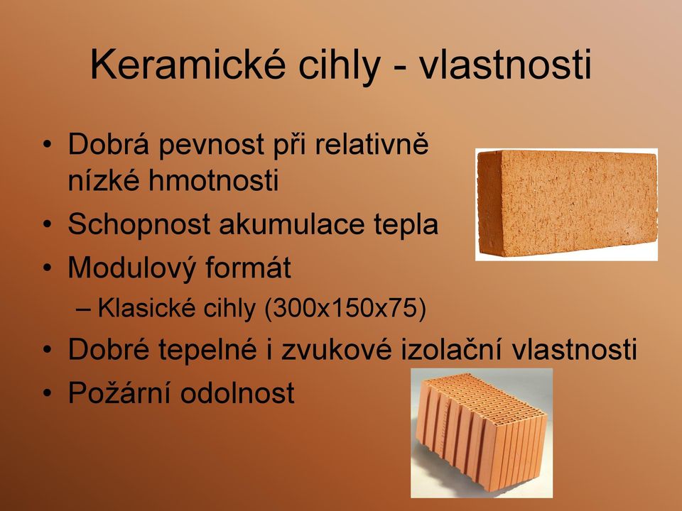 tepla Modulový formát Klasické cihly (300x150x75)