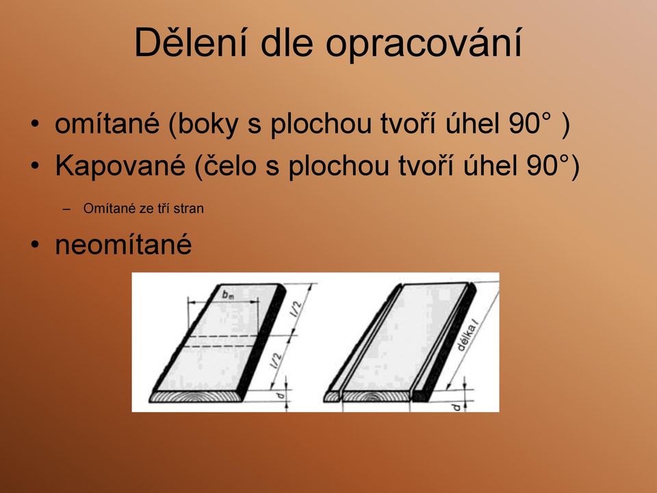 Kapované (čelo s plochou tvoří