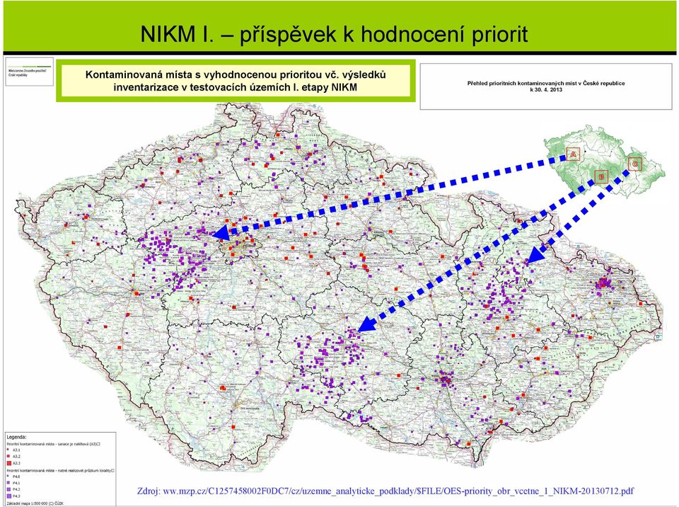 prioritou vč. výsledků inventarizace v testovacích územích I.