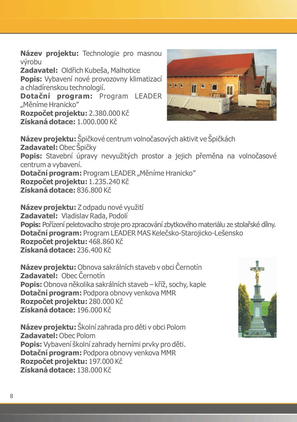 Kč Získaná dotace: 1.000.