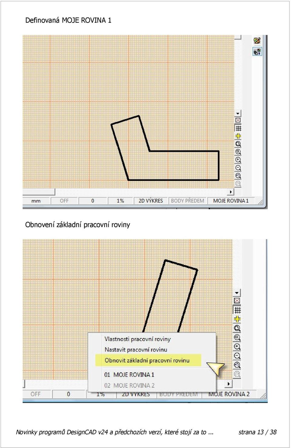 programů DesignCAD v24 a předchozích