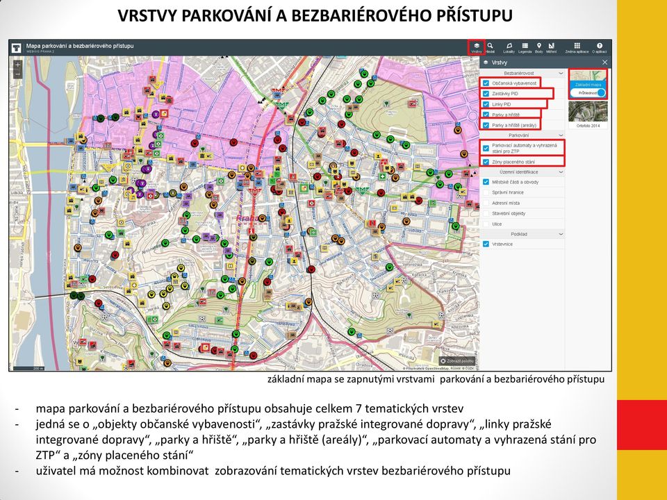pražské integrované dopravy, linky pražské integrované dopravy, parky a hřiště, parky a hřiště (areály), parkovací automaty a