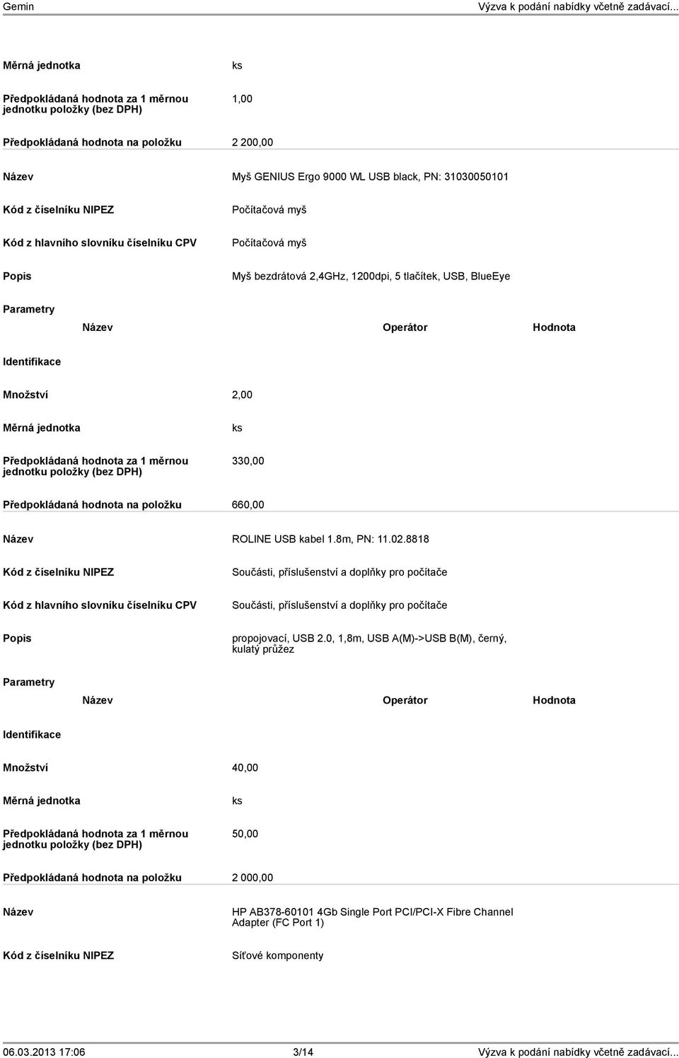 8m, PN: 11.02.8818 propojovací, USB 2.