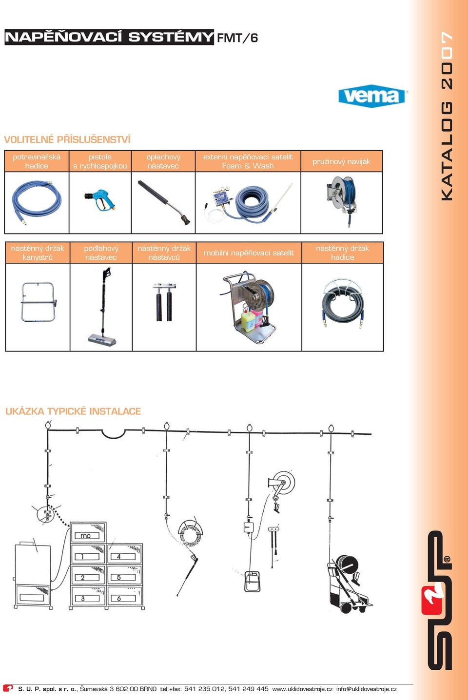 naviják KATALOG 2007 nástěnný držák kanystrů podlahový nástavec