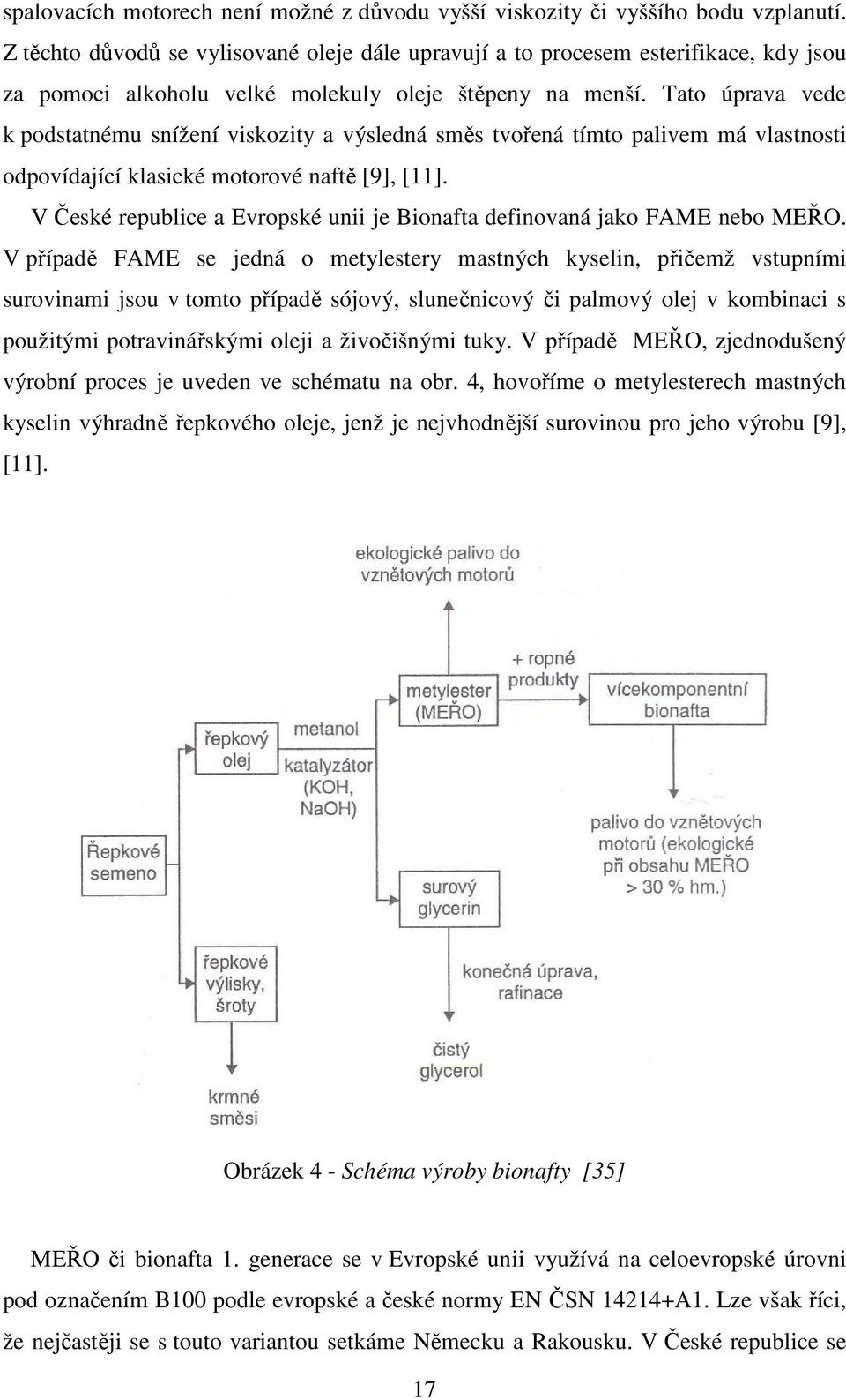 Tato úprava vede k podstatnému snížení viskozity a výsledná směs tvořená tímto palivem má vlastnosti odpovídající klasické motorové naftě [9], [11].