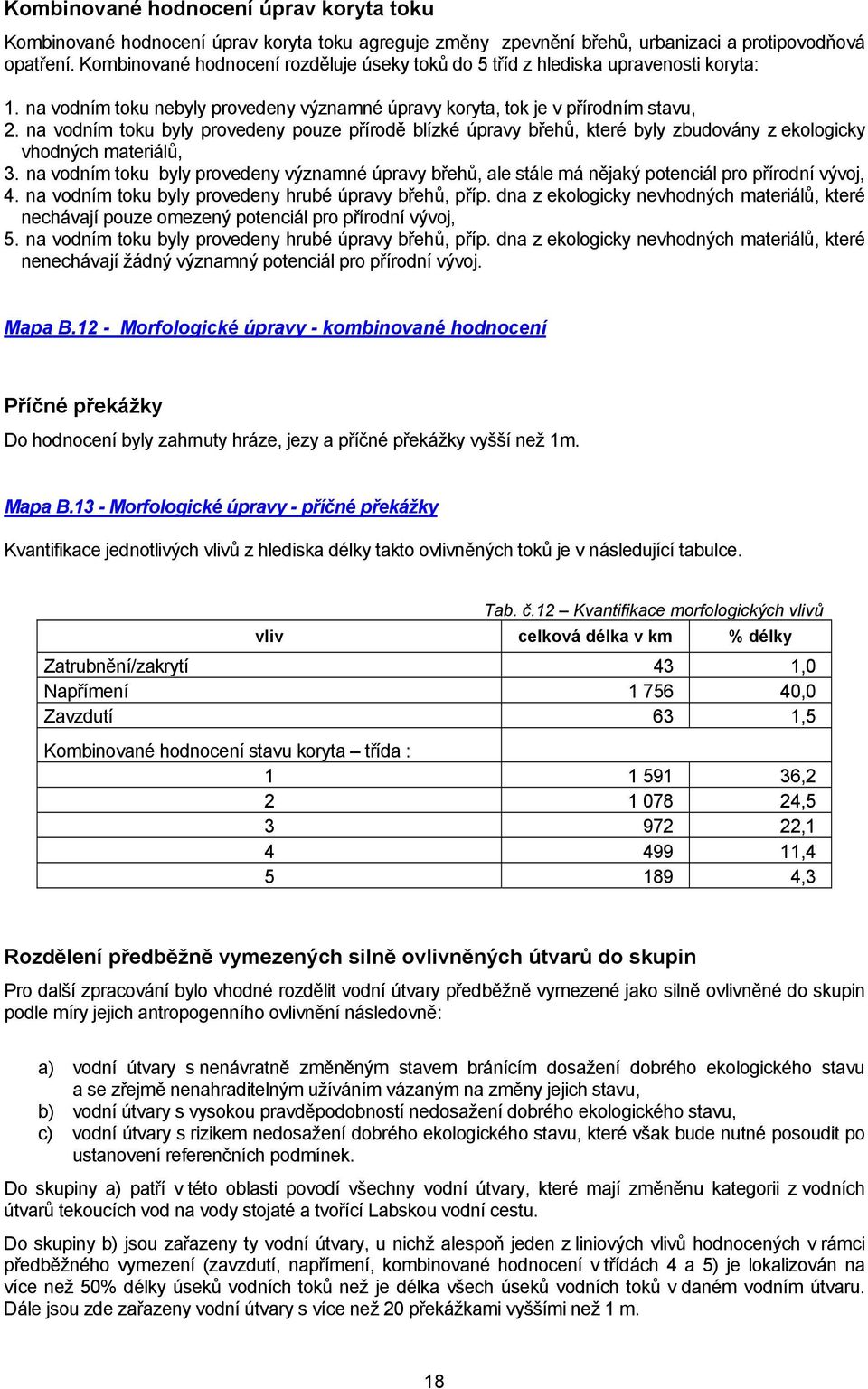 na vodním toku byly provedeny pouze přírodě blízké úpravy břehů, které byly zbudovány z ekologicky vhodných materiálů, 3.